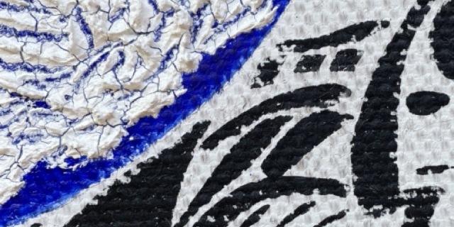 Detail view of texture and brushwork